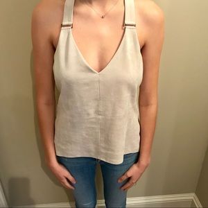 BCBG suede-like top